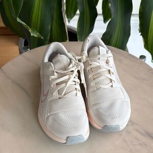 Nike Cream Sneakers Streamlined Design